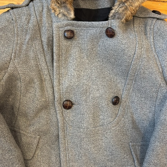 Comptoir des Cotonniers Grey Coat with Hood - Picture 4 of 9